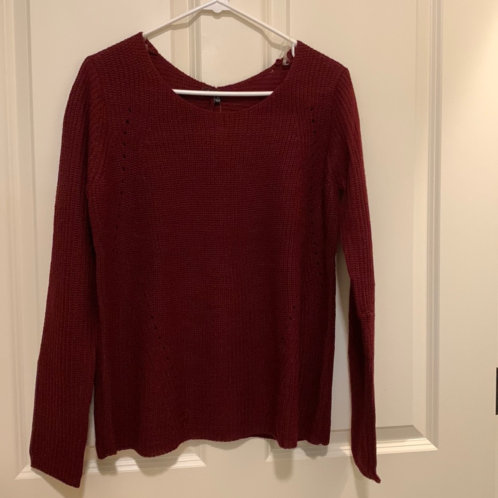 Pink Clover for Stitch Fix Aina Pullover, burgundy, small, NWT